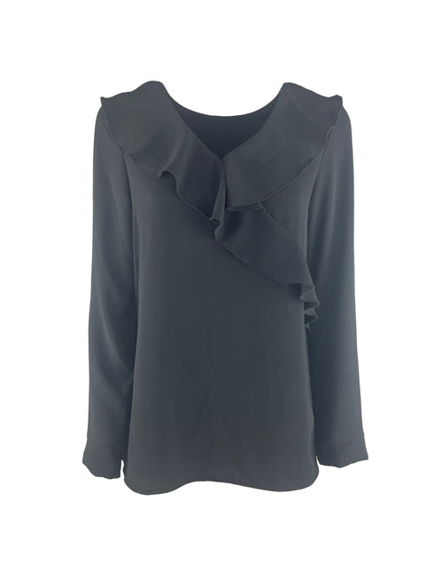 Elegant Ruffle-Trimmed Blouse