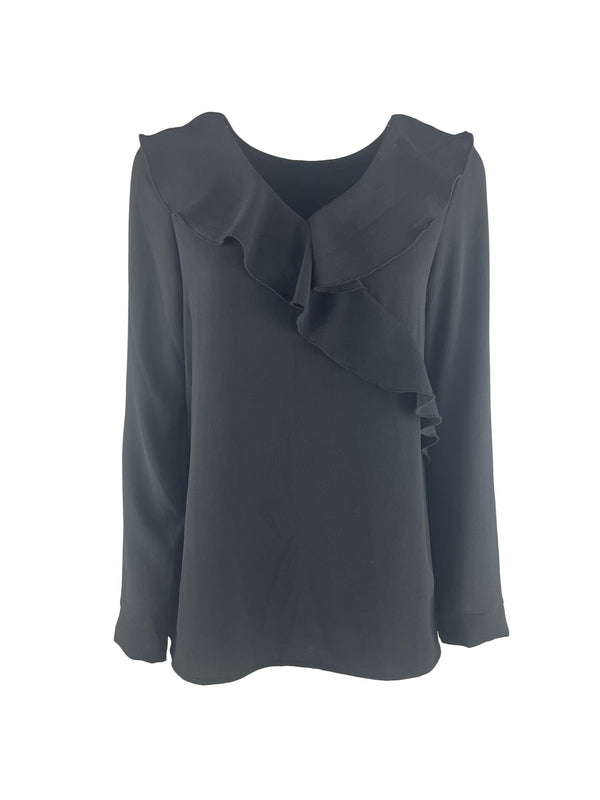 Elegant Ruffle-Trimmed Blouse